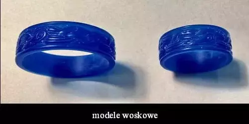 Zdjęcie produktu Obrączki ślubne z wzorem wikińskim, białe złoto pr. 585 2