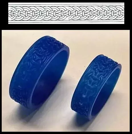 Zdjęcie produktu Obrączki ślubne, wzór skandynawski, białe złoto pr. 585 2