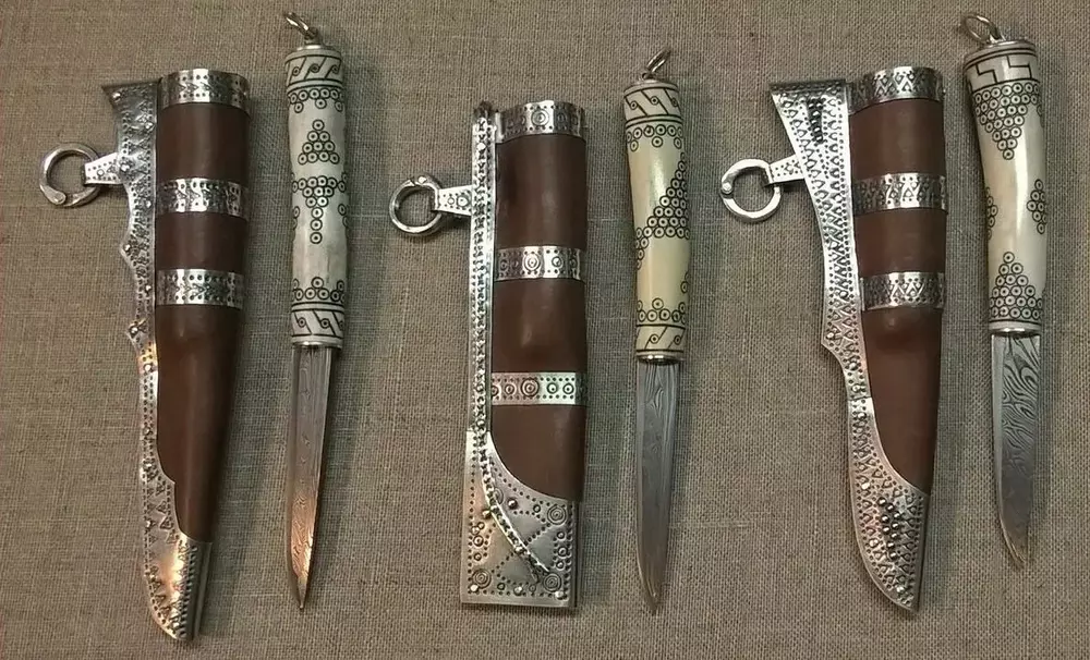 Zdjęcie produktu okucia małych nożyków i pochewek, srebro pr. 925