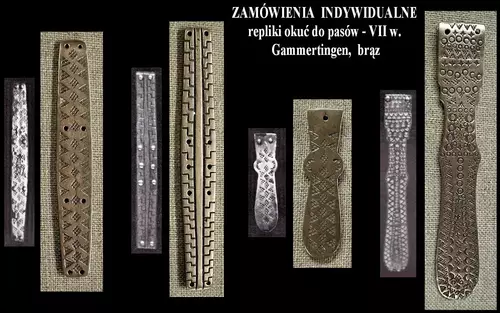 Zdjęcie produktu Repliki okuć do pasów Gammertingen - VII w.  brąz