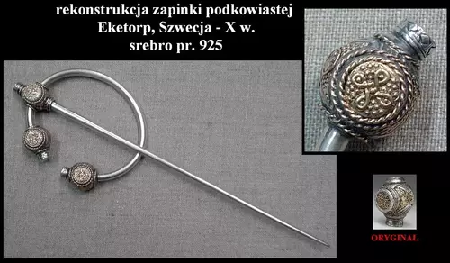 Zdjęcie produktu rekonstrukcja zapinki podkowiastej, Eketorp, Szwecja - X w.