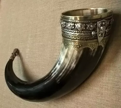 Zdjęcie produktu Okucie dużego rogu do picia - brąz, srebro pr. 925